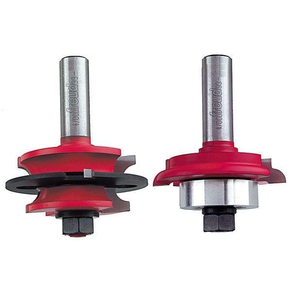 99-281 Recoverable Bead Glass Door Router Router Bit Set Ogee 1/2" Shank